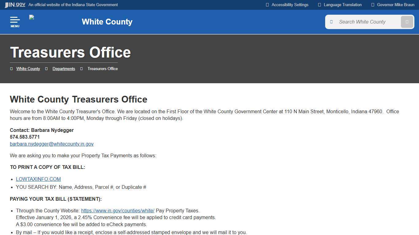 White County: Treasurers Office